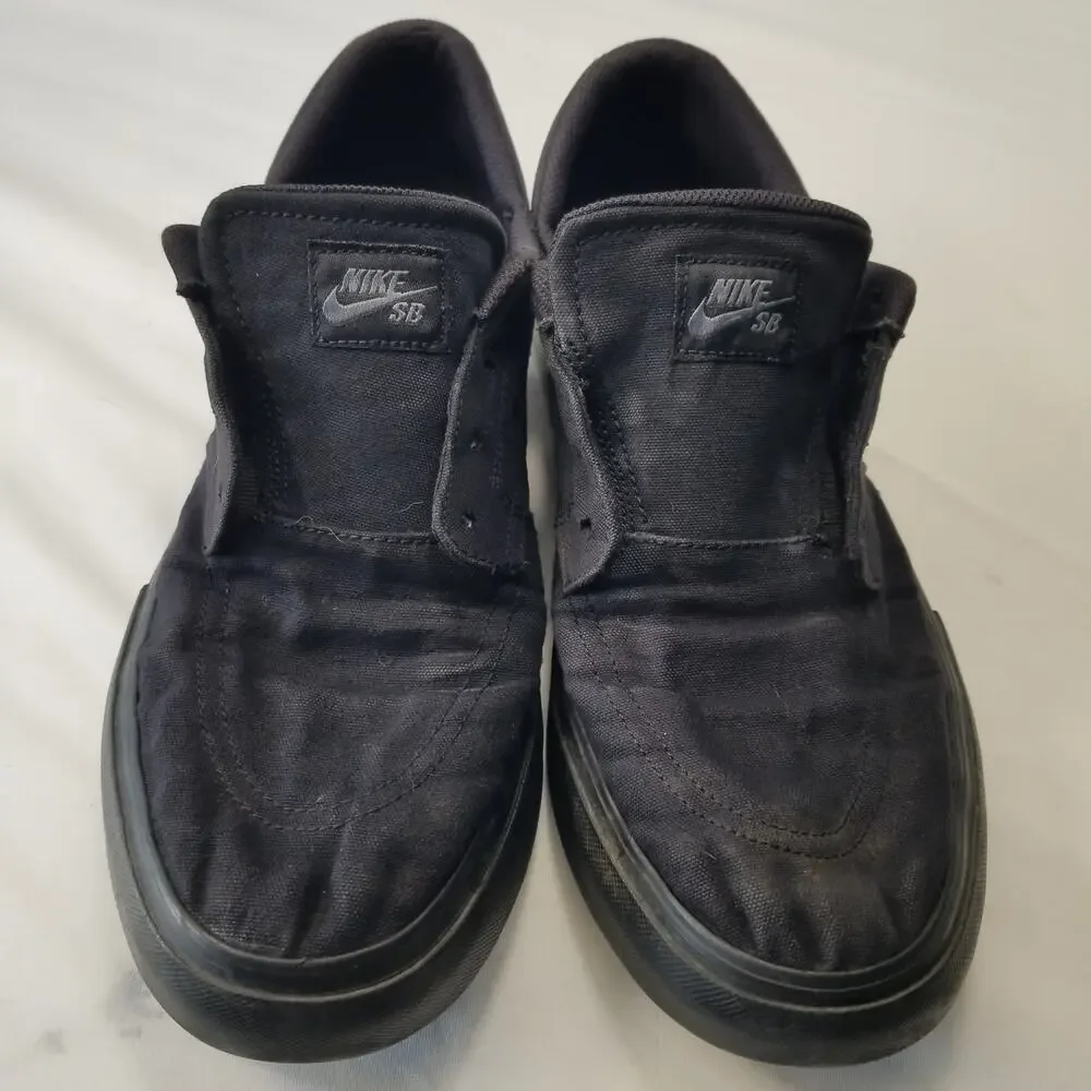 Nike SB Janoski Canvas Black Skate Shoes Men's Size 10.5 729825-005 w/laces